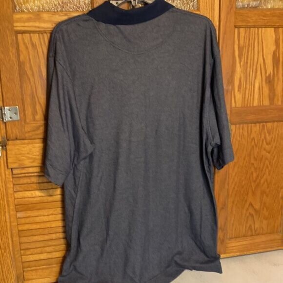 Cutter & Buck CB DryTec Syracuse Polo Shirt L/G Navy & Gray - Picture 4 of 5